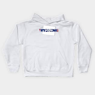 Wyoming Colored State Letters Kids Hoodie